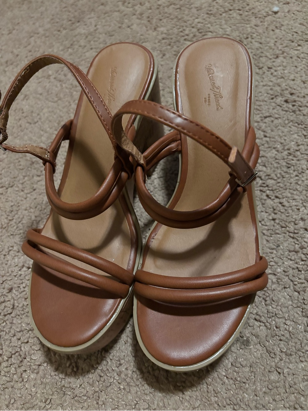 Universal Thread Brown Strappy Heel Sandals